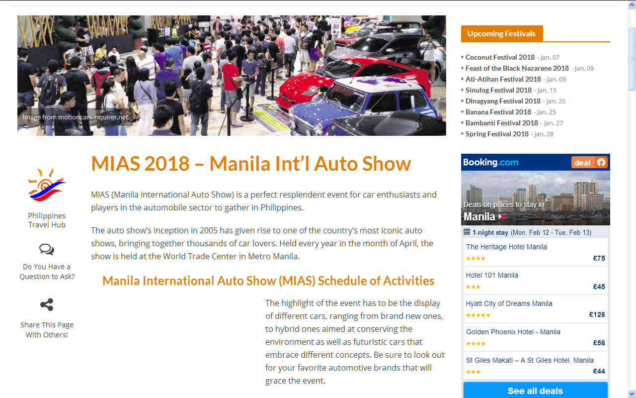MIAS Philippines International Automobile Show Manila 2018