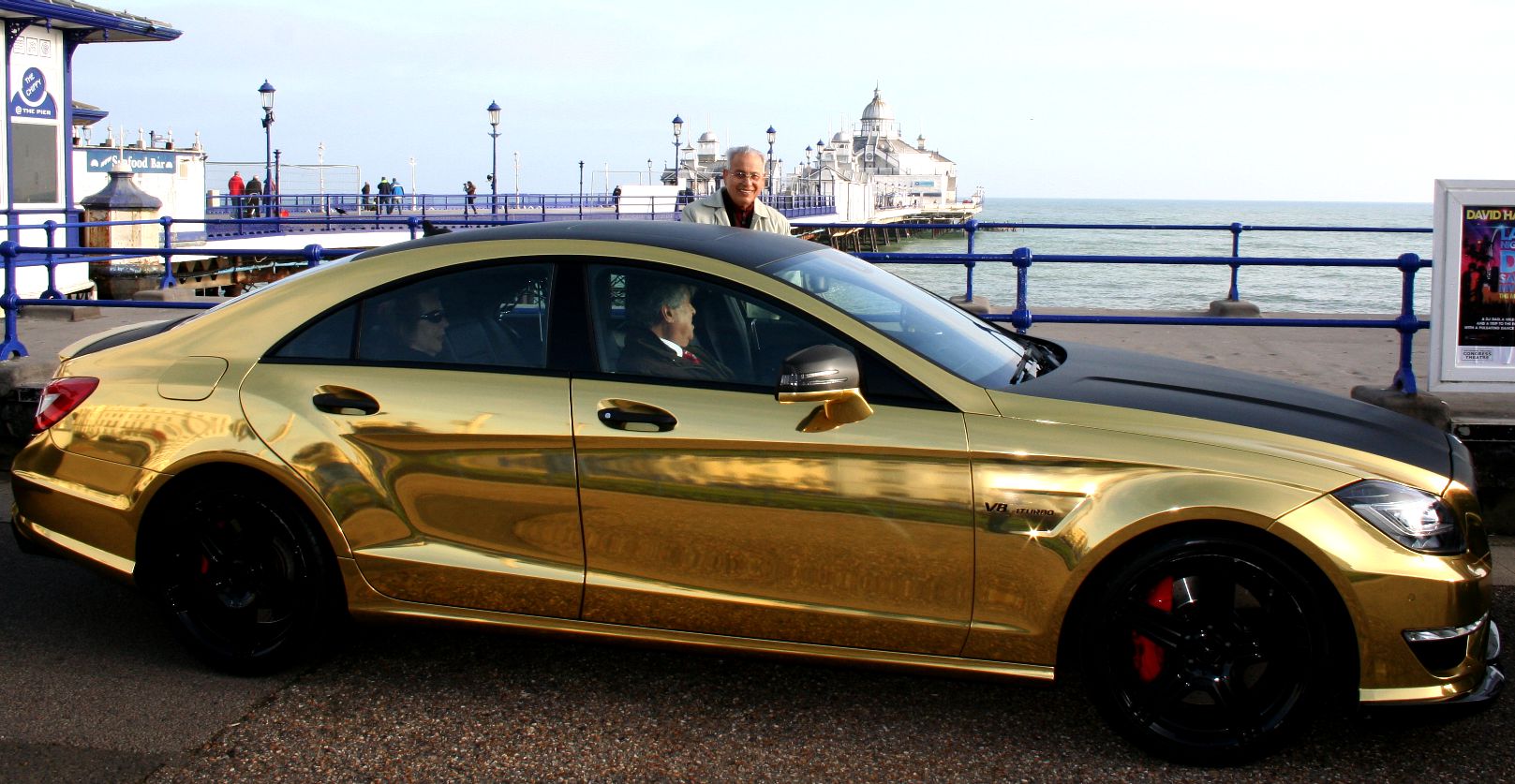 Eastbourne pier owner Sheikh Abid Gulzar gold Mercedes AMG CLS