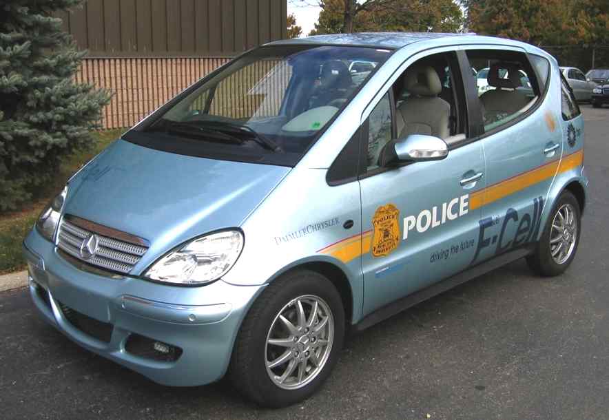 Mercedes Benz F cell Police A Class car