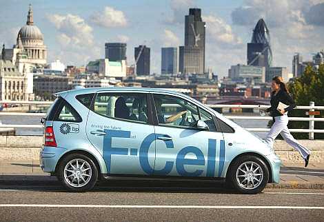 Mercedes-Benz A Class hydrogen car in London