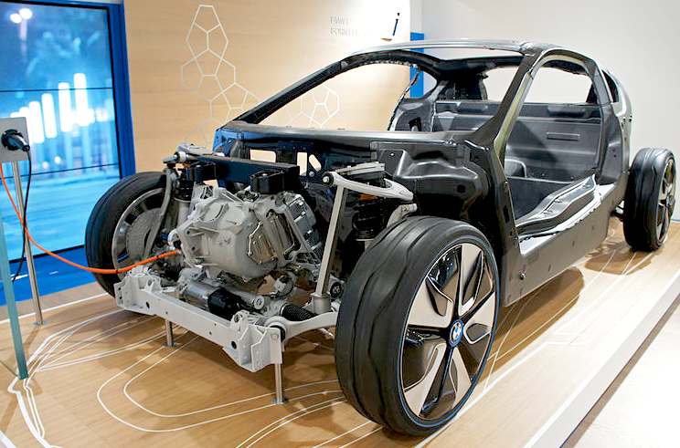 BMW i3 cutaway show vehicle