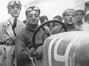 Enzo Ferrari at the wheel