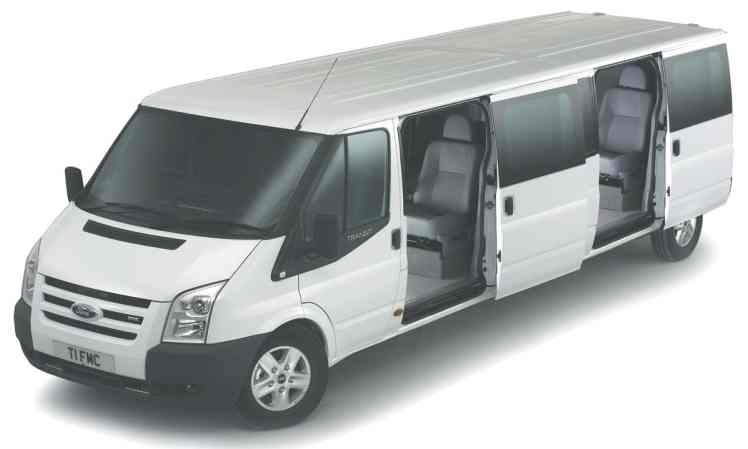 Ford Transit stretched four door coach