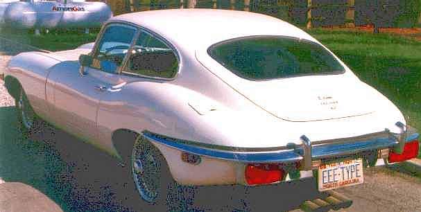 Jaguar E Type coupe rear