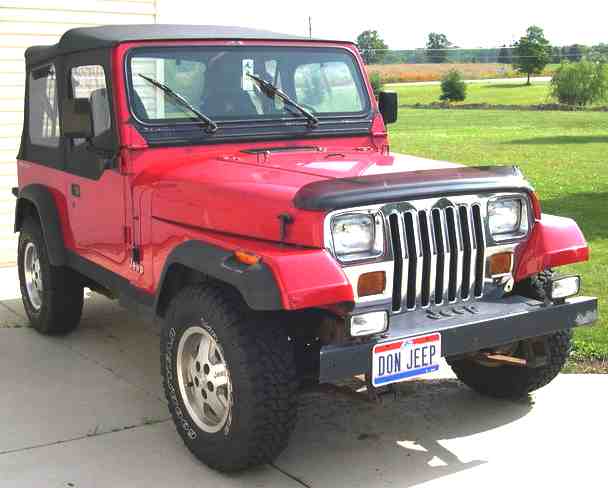 Jeep Wrangler 4x4 utility vehicle alloys red paint