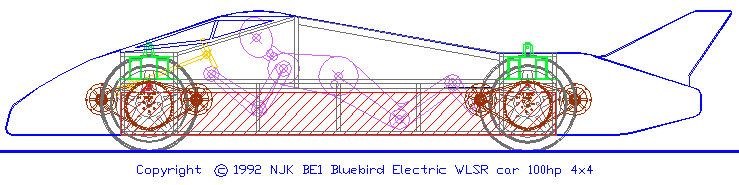 Bluebird BE1 Electric motors and cartridge refueling system