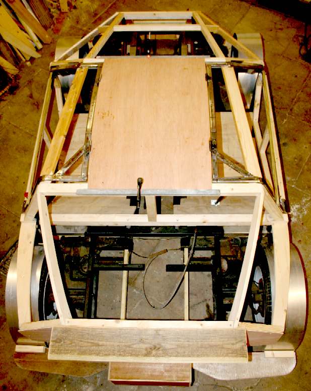 Building a car with a wooden body and gull wing doors