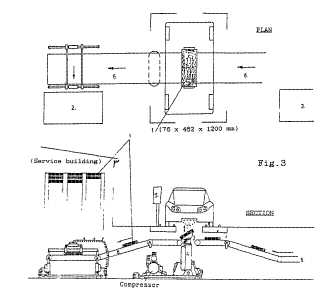 Patent GB2253379 EV electric vehicle service station forecourt