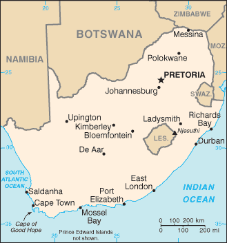 Map of South Africa