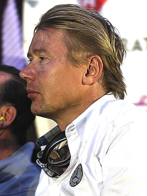 Mika Hakkinen, at the Mille Miglia driving for Marecedes Benz