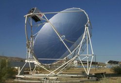 Point focus parabolic dish with Stirling System at Plataforma Solar de Almera (PSA) in Spain