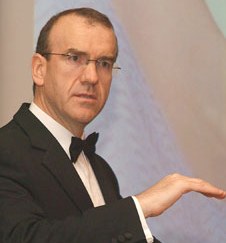 Sir Terry Leahy wearing a dinner suit