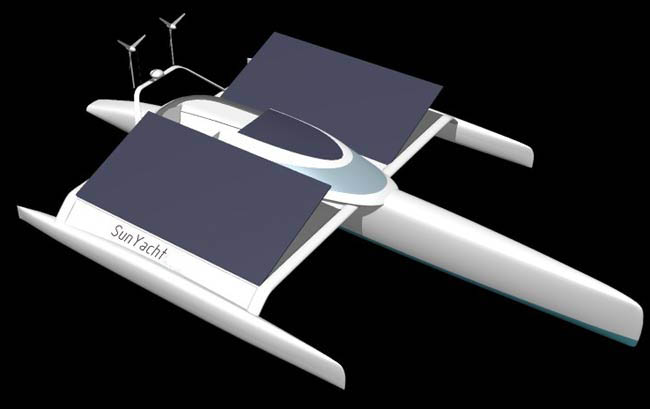 Solarnavigator a solar powered trimaran concept