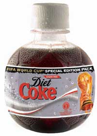 Diet Coke football bottle 2006