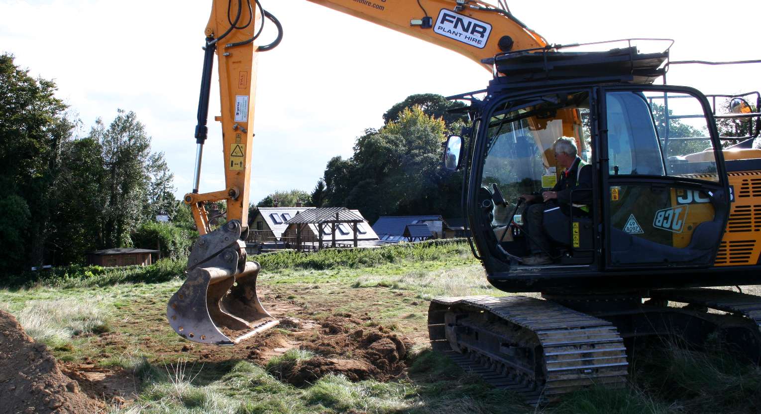 JCB caterpillar tracked diesel powered digger