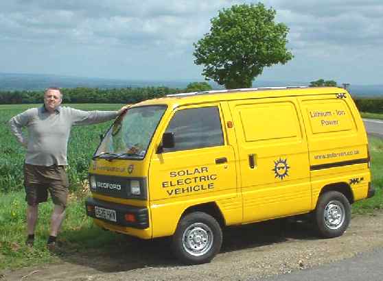 Peter Perkins and his Solar powered Bedford Rascal van
