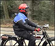 gina yashere on vintage bike