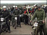 vintage bike riders