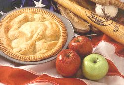 USA, Apple pie and baseball icons