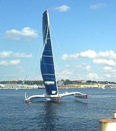 Nokia trimaran sailing boat