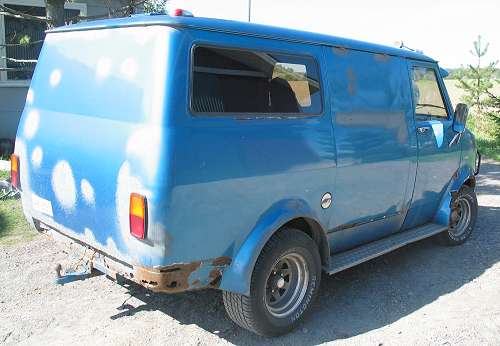 Bedford CF custom wagon blue van