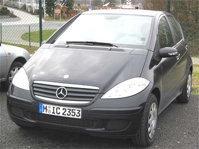 A Class Mercedes Benz W168 in black