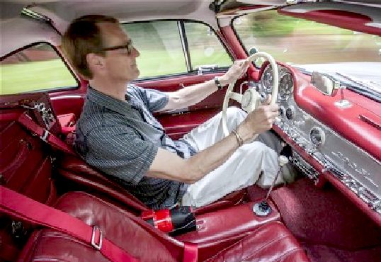Andrew English road testing a 300SL