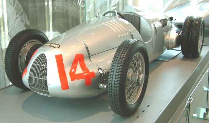 Auto Union D type wire wheel racing car
