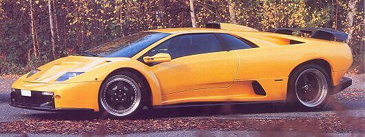 Lamborghini diablo in traditional yellow