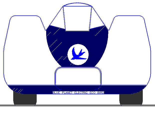 BE3 electric racer with the Bluebird recharging system onboard