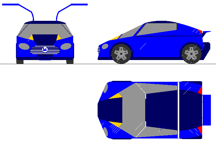 DC50 Ecostar solar assisted electric sports car with Bluebird battery cartridge exchange