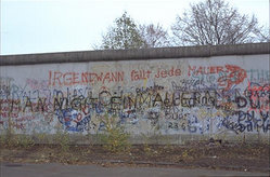 The now-defunct Berlin Wall, a symbol of the Cold War.