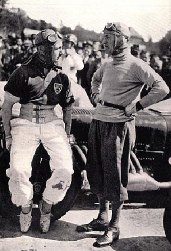 Tim Birkin and Malcolm Campbell at Brooklands