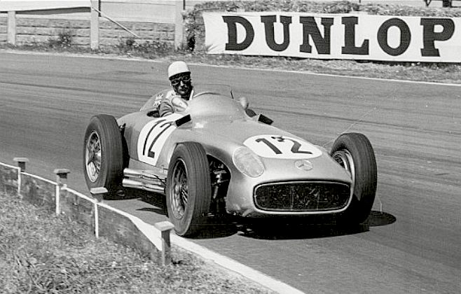 British Grand Prix, Stirling Moss in a Mercedes 1955