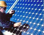 Fitting BP solar panels installation