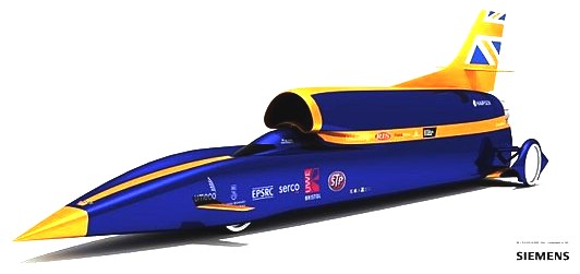 Artists impression of the Bloodhound SSC car, Siemens