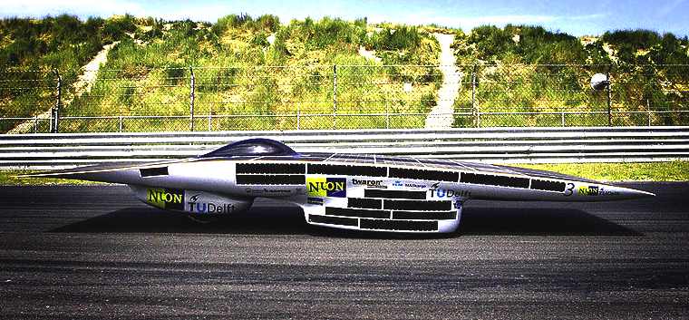 Nuna 3 at Zandvoort, World Solar Challenge racing car