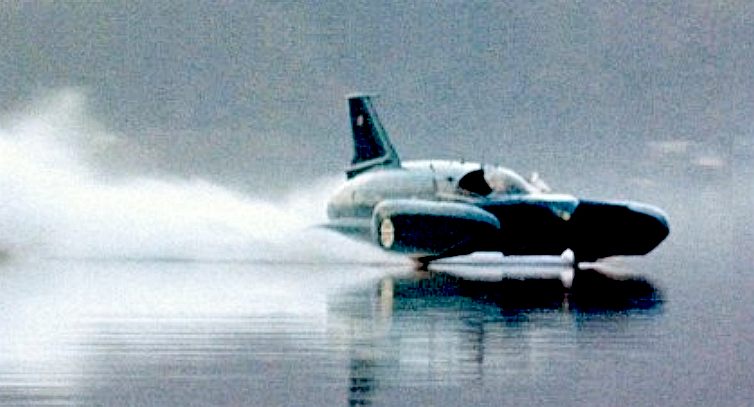 Bluebird K7 on her final run at Lake Coniston, Cumbria