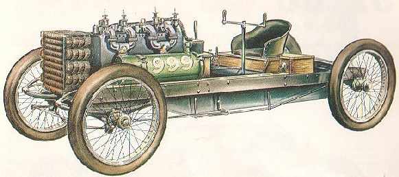 Ford Arrow LSR car 1904 diagram