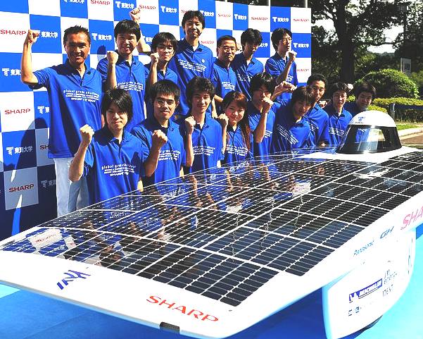 Tokai solar car team, winners Darwin to Adelaide world solar challenge