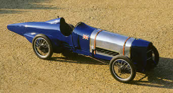 Donald Cambell's Sunbeam 350 Bluebird of 1920, now at the National Motor Museum at Beaulieu, Hampshire.